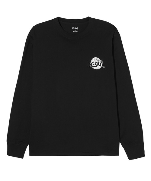 X-girl（エックスガール）の「GLOBE MILLS LOGO L/S TEE（Tシャツ/カットソー・レディース・ブラック/ホワイト/ブラウン・S/M/L/XL）」の9枚目の写真