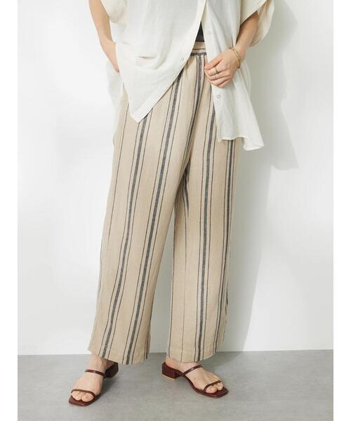 CRAFT STANDARD BOUTIQUE（クラフトスタンダードブティック）の「リネンレーヨンストライプイージーパンツ（その他パンツ・レディース・ベージュ系その他2/ブラウン系その他4・M/L）」の3枚目の写真