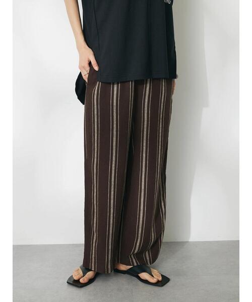 CRAFT STANDARD BOUTIQUE（クラフトスタンダードブティック）の「リネンレーヨンストライプイージーパンツ（その他パンツ・レディース・ベージュ系その他2/ブラウン系その他4・M/L）」の5枚目の写真