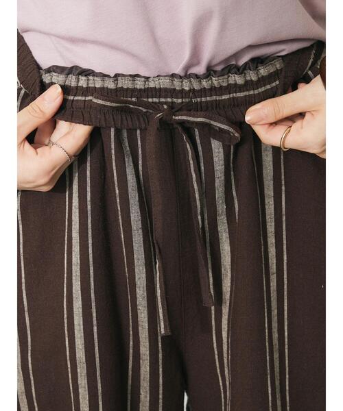 CRAFT STANDARD BOUTIQUE（クラフトスタンダードブティック）の「リネンレーヨンストライプイージーパンツ（その他パンツ・レディース・ベージュ系その他2/ブラウン系その他4・M/L）」の9枚目の写真