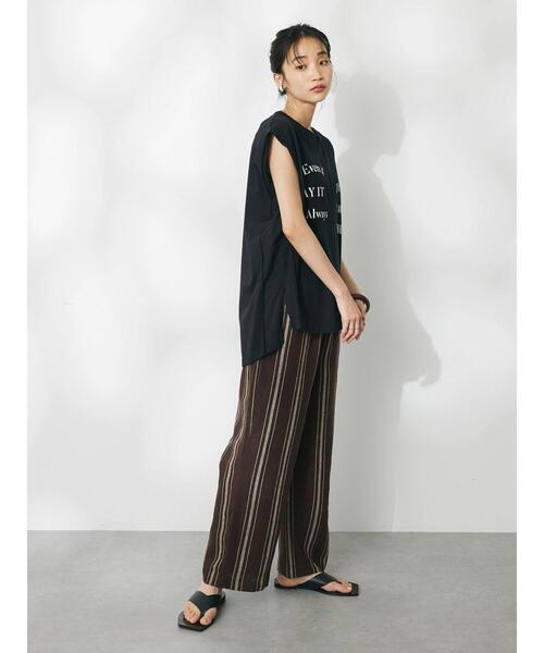 CRAFT STANDARD BOUTIQUE（クラフトスタンダードブティック）の「リネンレーヨンストライプイージーパンツ（その他パンツ・レディース・ベージュ系その他2/ブラウン系その他4・M/L）」の11枚目の写真