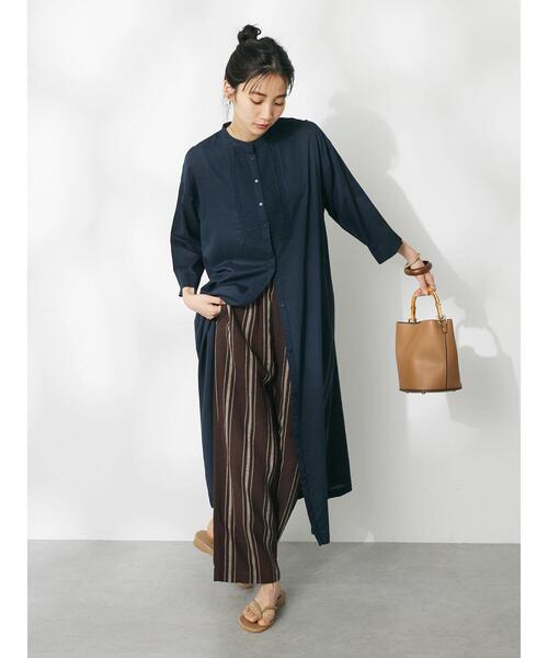 CRAFT STANDARD BOUTIQUE（クラフトスタンダードブティック）の「リネンレーヨンストライプイージーパンツ（その他パンツ・レディース・ベージュ系その他2/ブラウン系その他4・M/L）」の15枚目の写真