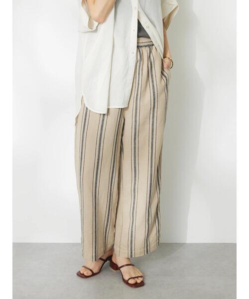 CRAFT STANDARD BOUTIQUE（クラフトスタンダードブティック）の「リネンレーヨンストライプイージーパンツ（その他パンツ・レディース・ベージュ系その他2/ブラウン系その他4・M/L）」の22枚目の写真
