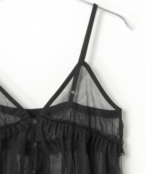 セール】前開きチュールキャミソール（キャミソール）｜notch