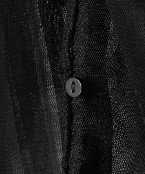 notch.(ノッチ)の「前開きチュールキャミソール(キャミソール・レディース・ブラック/グレー・M)」の10枚目の写真