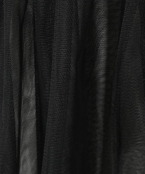 notch.(ノッチ)の「前開きチュールキャミソール(キャミソール・レディース・ブラック/グレー・M)」の11枚目の写真