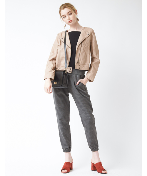 titivate(ティティベイト)の「ストライプドローストリングパンツ(その他パンツ・レディース・グレー/ネイビー/ブラック・FREE)」の16枚目の写真