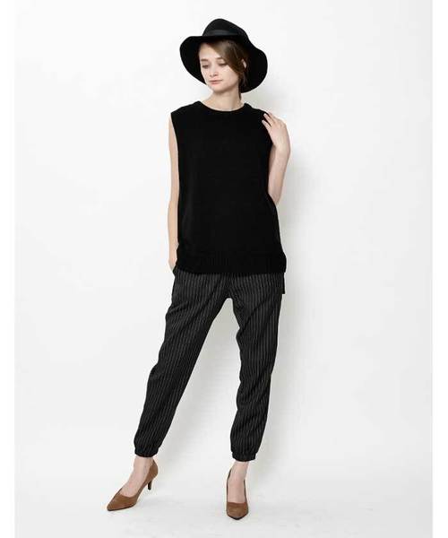 titivate(ティティベイト)の「ストライプドローストリングパンツ(その他パンツ・レディース・グレー/ネイビー/ブラック・FREE)」の13枚目の写真