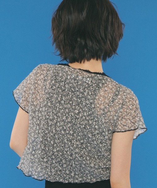 FANCY CLUB（ファンシークラブ）の「NASTY FANCY CLUB／フラワーフックカーディガン（カーディガン/ボレロ・レディース・ブルー/グレー・FREE）」の14枚目の写真