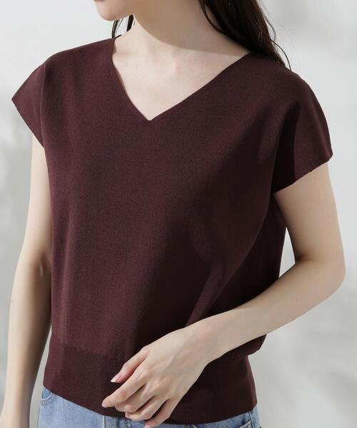 PROPORTION BODY DRESSING（プロポーションボディドレッシング）の「総針Ｖネックニット / 1214270704（ニット/セーター・レディース・パープル/ブラウン/ホワイト系その他/ブルー・FREE）」の22枚目の写真