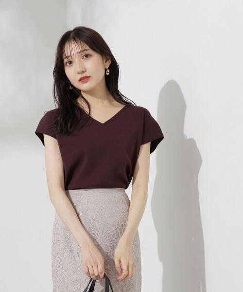 PROPORTION BODY DRESSING（プロポーションボディドレッシング）の「総針Ｖネックニット / 1214270704（ニット/セーター・レディース・パープル/ブラウン/ホワイト系その他/ブルー・FREE）」の20枚目の写真