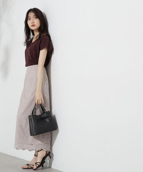 PROPORTION BODY DRESSING（プロポーションボディドレッシング）の「総針Ｖネックニット / 1214270704（ニット/セーター・レディース・パープル/ブラウン/ホワイト系その他/ブルー・FREE）」の19枚目の写真