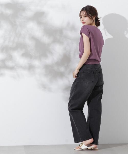PROPORTION BODY DRESSING（プロポーションボディドレッシング）の「総針Ｖネックニット / 1214270704（ニット/セーター・レディース・パープル/ブラウン/ホワイト系その他/ブルー・FREE）」の13枚目の写真
