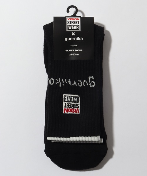VISION STREET WEAR(ヴィジョンストリートウェア)の「【VISION STREET WEAR×guernika/ヴィジョンストリートウェア×ゲルニカ】ダブルネーム ロゴ ミドルスケーターソックス(ソックス/靴下・メンズ・ホワイト/ブラック・25~27cm/23~25cm)」の12枚目の写真