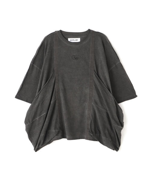 WHITELAND（ホワイトランド）の「WHITELAND/ホワイトランド/カーゴポケットTシャツ（Tシャツ/カットソー・レディース・チャコールグレー・F）」の2枚目の写真
