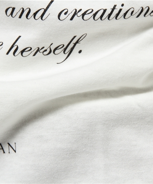 SIMONE LIST（シモーヌリスト）の「コットンプリントTシャツ（Tシャツ/カットソー・レディース・パープル/マスタード/グレー/バイオレット/ホワイト/ブラック/カーキ/スカイブルー・38）」の12枚目の写真