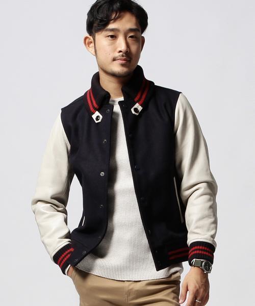 BEAMS（ビームス）の「◆BEAMS / スタジャン15FW（スタジャン・メンズ・ネイビー/ブラック系その他/ブラック/ブラウン・MEDIUM/SMALL/X-LARGE/LARGE）」の4枚目の写真