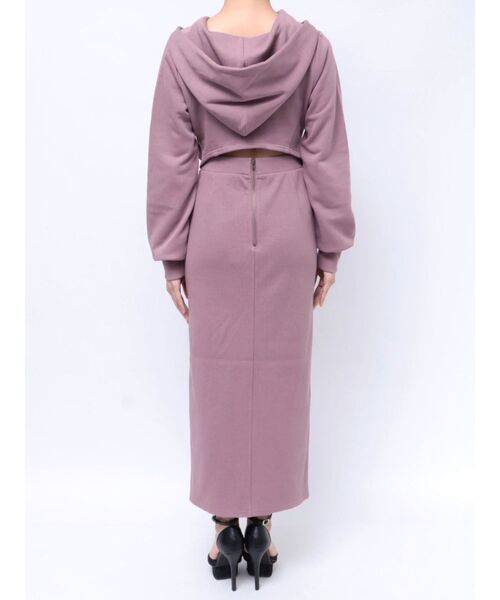 RESEXXY（リゼクシー）の「スウェットフーディワンピース（ワンピース・レディース・パープル/ホワイト/ブラック・SMALL/MEDIUM）」の10枚目の写真