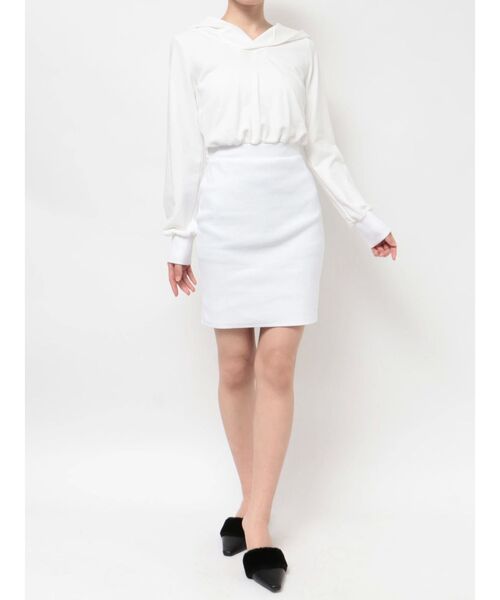 RESEXXY（リゼクシー）の「スウェットフーディワンピース（ワンピース・レディース・パープル/ホワイト/ブラック・SMALL/MEDIUM）」の14枚目の写真