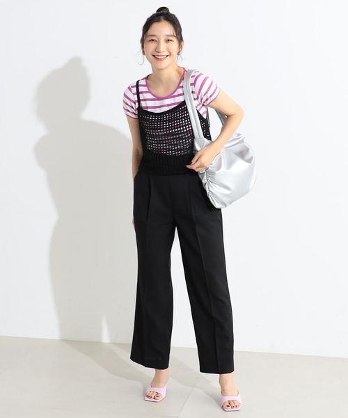 FOUND GOOD(ファウンドグッド)の「PUサイドシャーリングBAG(ショルダーバッグ・レディース・アイボリー/ブラック/グレー系2/ベージュ・FREE)」の10枚目の写真