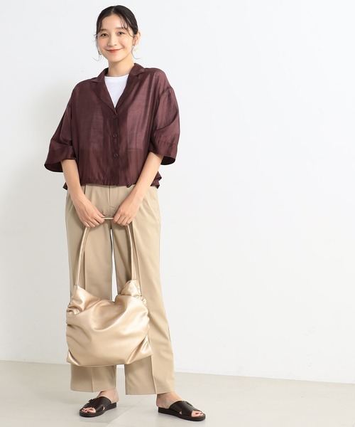 FOUND GOOD(ファウンドグッド)の「PUサイドシャーリングBAG(ショルダーバッグ・レディース・アイボリー/ブラック/グレー系2/ベージュ・FREE)」の8枚目の写真