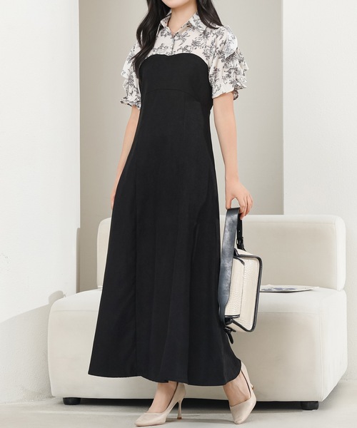 カットアウトレースワンピース ブラック 0 （mline]カットアウト  