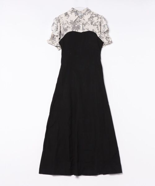 Lace Ladies(レースレディース)の「フリル袖 ドッキング カットアウト シャツ ワンピース(ワンピース・レディース・グレイッシュベージュ/ブラック/ネイビー・S/FREE)」の5枚目の写真