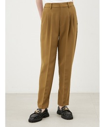 後ろゴム2タックテーパードパンツ【手洗い可能】