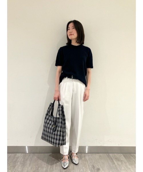 Mila Owen（ミラオーウェン）の「後ろゴム2タックテーパードパンツ【手洗い可能】（その他パンツ・レディース・キャメル/アイボリー/ブラック・0/1）」の22枚目の写真