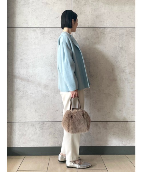 Mila Owen（ミラオーウェン）の「後ろゴム2タックテーパードパンツ【手洗い可能】（その他パンツ・レディース・キャメル/アイボリー/ブラック・0/1）」の20枚目の写真