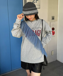 チュールデザインロゴロンTシャツ
