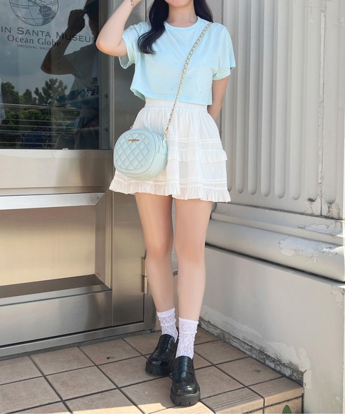 apres jour(アプレジュール)の「ラインストーンTシャツ【ZOZOTOWN限定アイテム】(Tシャツ/カットソー・レディース・ブラック/ブルー/オフホワイト/イエロー/ピンク・X-LARGE/フリー)」の10枚目の写真