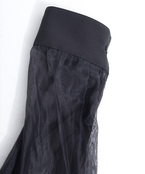 ililil(イルイルイル)の「『ililil/イルイルイル』【深淵纏羽】オーガンジー切り替えハトメロングシャツ(シャツ/ブラウス・メンズ・ブラック・FREE)」の13枚目の写真