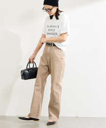 ジャーナルスタンダードレサージュ リブフレアパンツ ブラック フリーサイズ journal standard L'essage（ジャーナルスタンダードレサージュ