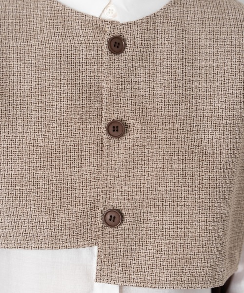 Formeque(フォルミーク)の「【Formeque】アシンメトリーベスト(ベスト・レディース・ベージュ/ブラック・FREE)」の9枚目の写真