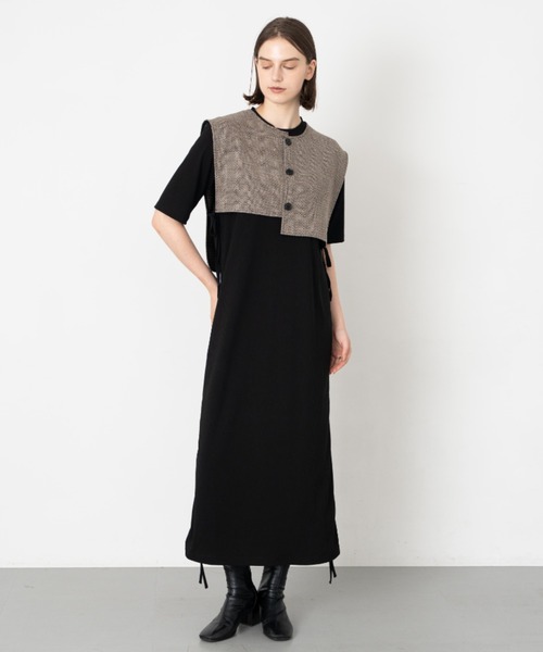 Formeque(フォルミーク)の「【Formeque】アシンメトリーベスト(ベスト・レディース・ベージュ/ブラック・FREE)」の16枚目の写真