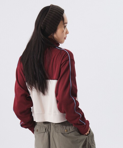 BEAMS BOY（ビームスボーイ）の「ライン ディティール フルジップ ロングスリーブ（ジャージ・レディース・オレンジ/バーガンディー・ONE SIZE）」の6枚目の写真
