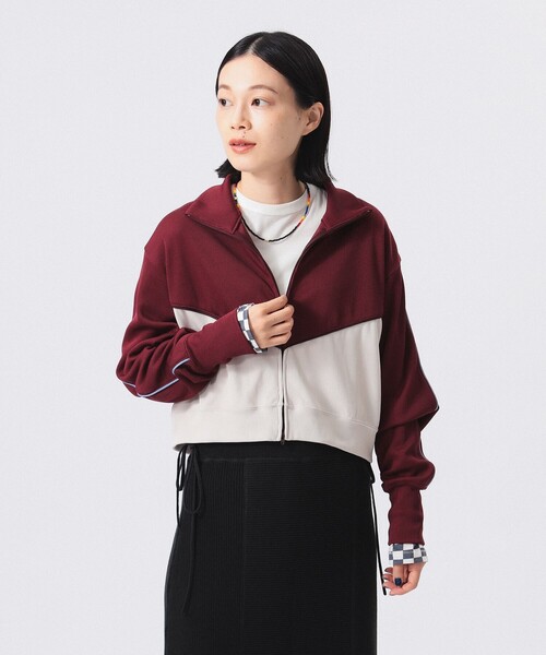 BEAMS BOY（ビームスボーイ）の「ライン ディティール フルジップ ロングスリーブ（ジャージ・レディース・オレンジ/バーガンディー・ONE SIZE）」の11枚目の写真
