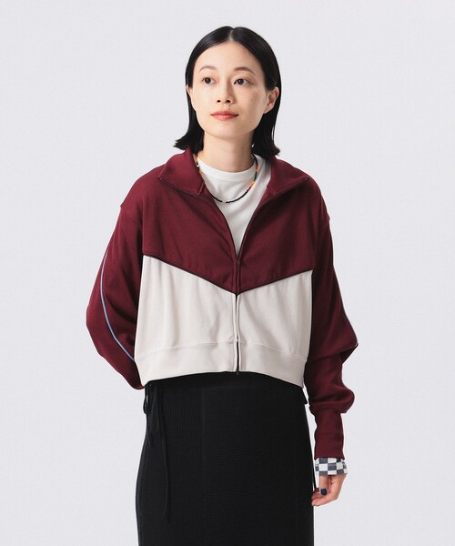 BEAMS BOY（ビームスボーイ）の「ライン ディティール フルジップ ロングスリーブ（ジャージ・レディース・オレンジ/バーガンディー・ONE SIZE）」の13枚目の写真