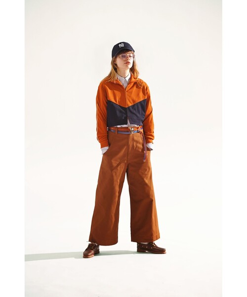 BEAMS BOY（ビームスボーイ）の「ライン ディティール フルジップ ロングスリーブ（ジャージ・レディース・オレンジ/バーガンディー・ONE SIZE）」の19枚目の写真