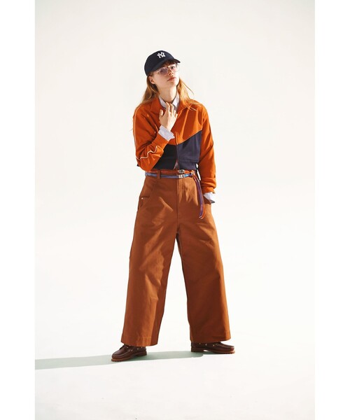 BEAMS BOY（ビームスボーイ）の「ライン ディティール フルジップ ロングスリーブ（ジャージ・レディース・オレンジ/バーガンディー・ONE SIZE）」の20枚目の写真