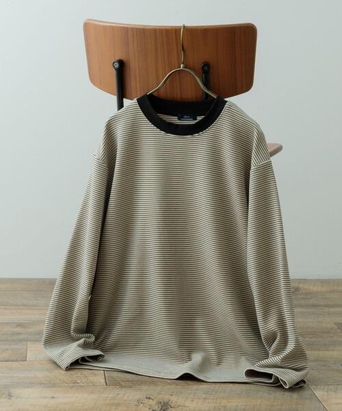 ITEMS URBANRESEARCH(アイテムズ アーバンリサーチ)の「起毛ボーダー ロングスリーブカットソー(Tシャツ/カットソー・メンズ・ベージュ/ホワイト/ブラック・MEDIUM/LARGE)」の15枚目の写真