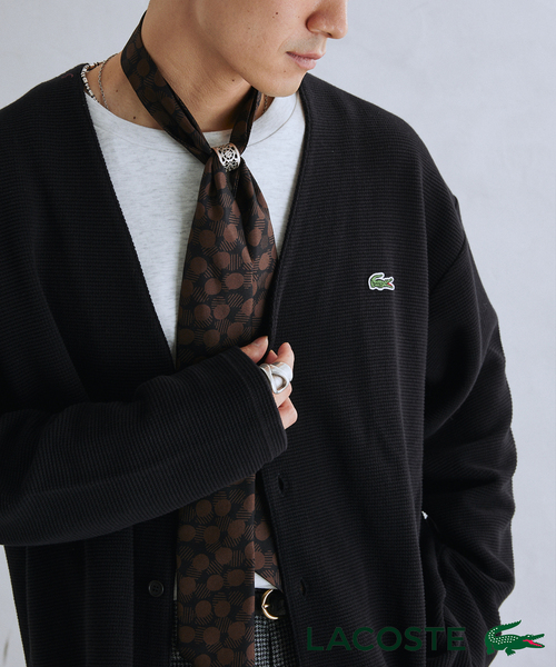 LACOSTE（ラコステ）の「LACOSTE / ラコステ 別注 オーバーサイズ ヘビーピケ カーディガン（Tシャツ/カットソー・メンズ・ブラック/グレー/カーキ・4/5）」の2枚目の写真