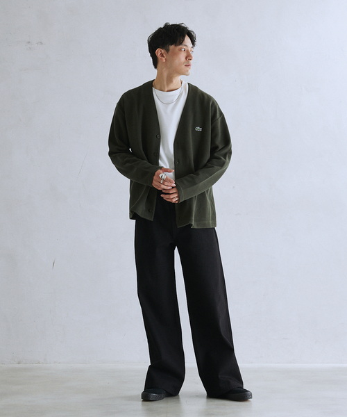 LACOSTE（ラコステ）の「LACOSTE / ラコステ 別注 オーバーサイズ ヘビーピケ カーディガン（Tシャツ/カットソー・メンズ・ブラック/グレー/カーキ・4/5）」の8枚目の写真