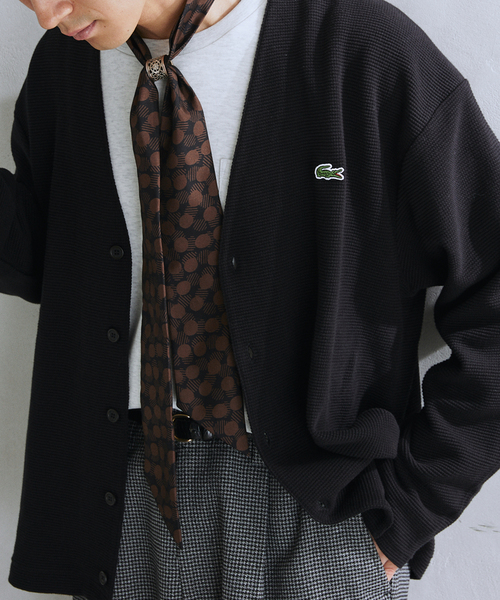 LACOSTE（ラコステ）の「LACOSTE / ラコステ 別注 オーバーサイズ ヘビーピケ カーディガン（Tシャツ/カットソー・メンズ・ブラック/グレー/カーキ・4/5）」の18枚目の写真