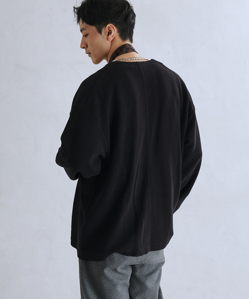 LACOSTE（ラコステ）の「LACOSTE / ラコステ 別注 オーバーサイズ ヘビーピケ カーディガン（Tシャツ/カットソー・メンズ・ブラック/グレー/カーキ・4/5）」の19枚目の写真