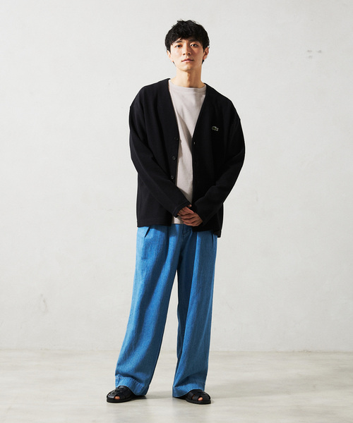 LACOSTE（ラコステ）の「LACOSTE / ラコステ 別注 オーバーサイズ ヘビーピケ カーディガン（Tシャツ/カットソー・メンズ・ブラック/グレー/カーキ・4/5）」の22枚目の写真