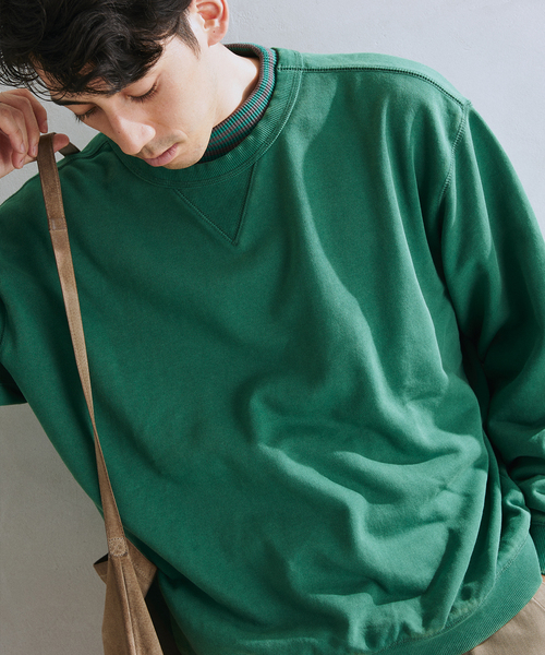 JOURNAL STANDARD relume（ジャーナルスタンダード　レリューム）の「ヴィンテージピグメントスウェット（スウェット・メンズ・ブラック/ピンク/ブルー/ネイビー/グリーン・MEDIUM/LARGE）」の3枚目の写真