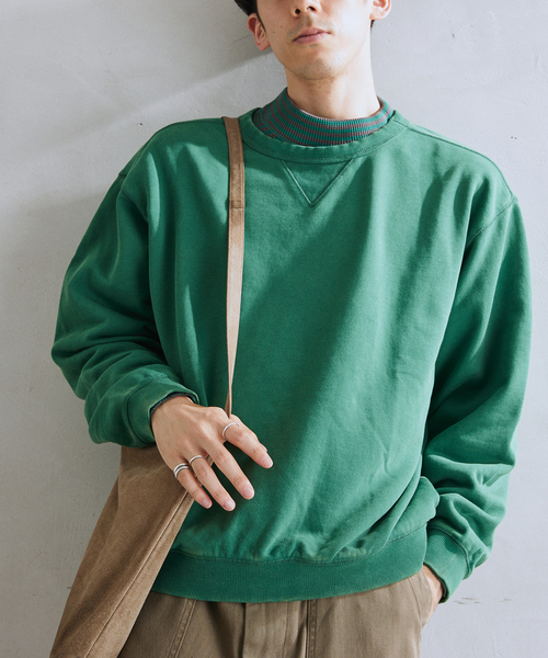 JOURNAL STANDARD relume（ジャーナルスタンダード　レリューム）の「ヴィンテージピグメントスウェット（スウェット・メンズ・ブラック/ピンク/ブルー/ネイビー/グリーン・MEDIUM/LARGE）」の13枚目の写真