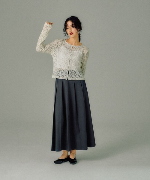 LEPSIM（レプシィム）の「【FOR I SERIES】プリーツデザインスカート　146398（スカート・レディース・ブラウン/チャコールグレー・FREE）」の3枚目の写真